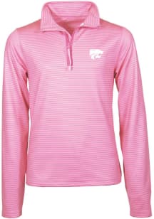 K-State Wildcats Girls Pink Mila LS Tops Qtr Zip