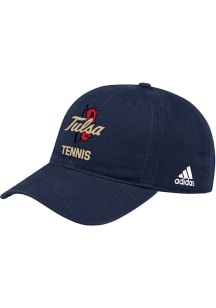 Adidas Tulsa Golden Hurricane Tennis Washed Slouch Adjustable Hat - Navy Blue