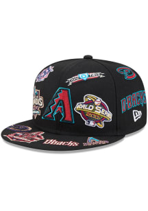 New Era Arizona Diamondbacks Black All Over 9FIFTY Mens Snapback Hat