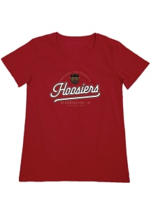 Blue 84 Indiana Hoosiers Womens Red Sistas Jr Short Sleeve T-Shirt