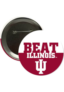 Indiana Hoosiers BEAT Illinois 3" Button - Red