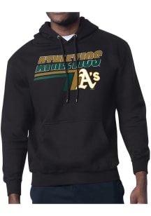 Starter Oakland Athletics Mens Black Logo Push Long Sleeve Hoodie