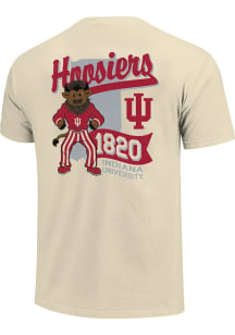 Indiana Hoosiers Ivory State Wide Script Mascot Short Sleeve T Shirt