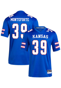 Rino Monteforte  Adidas Kansas Jayhawks Royal Blue NIL Name And Number Football Jersey