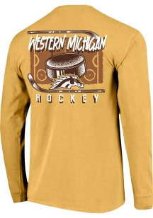 Western Michigan Broncos Gold Painted Rink Long Sleeve T Shirt
