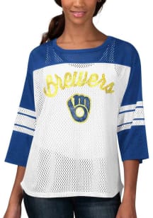 Milwaukee Brewers Womens First Team Fashion Baseball Jersey - Blue