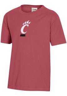 Gear For Sports Cincinnati Bearcats Youth Red Primary Garment Dyed Short Sleeve T-Shirt