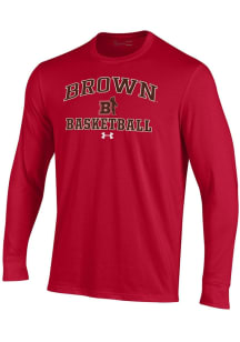 Under Armour Brown Bears Red Basketball Performance Long Sleeve T Shirt