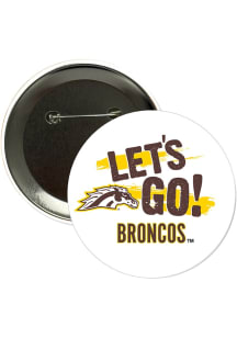 Western Michigan Broncos 3" Lets Go Button - Brown