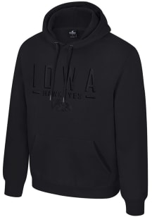 Colosseum Iowa Hawkeyes Mens Black Mikey Tonal Long Sleeve Hoodie