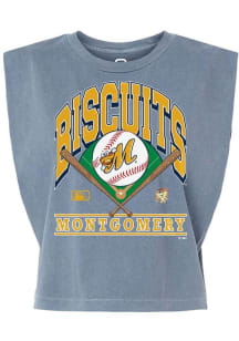 Summit Sportswear Montgomery Biscuits Womens Navy Blue Homefield Tank Top
