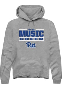 Peyton Music Pitt Panthers Mens Graphite NIL Stacked Box Player Hood