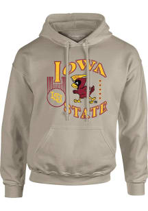 Iowa State Cyclones Mens Ivory Premium Hood Long Sleeve Hoodie