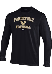 Under Armour Vanderbilt Commodores Black Football Football Performance Long Sleeve T Shirt