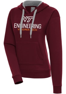 Antigua Virginia Tech Hokies Womens Maroon VA TECH Engineering Victory Hooded Sweatshirt
