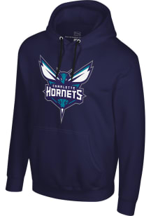 Charlotte Hornets Mens Purple Primary Logo Long Sleeve Hoodie