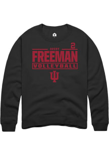 Avery Freeman Indiana Hoosiers Mens Black NIL Stacked Box Player Crew