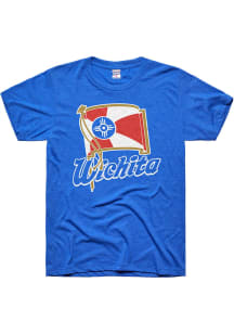 Charlie Hustle Wichita Blue Flag Short Sleeve Fashion T Shirt