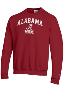 Champion Alabama Crimson Tide Mens Crimson Mom Powerblend Long Sleeve Crew Sweatshirt