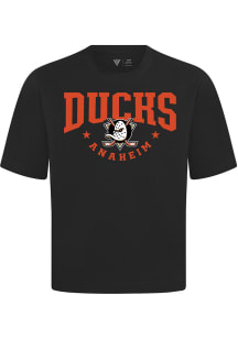 Levelwear Anaheim Ducks Black Signature Knit Archway Short Sleeve Fashion T Shirt