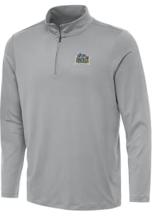 Antigua Drexel Dragons Mens Ash Reprocess Long Sleeve Qtr Zip Pullover