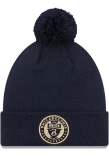 New Era Philadelphia Union Navy Blue Jersey Hook Cuff Pom Mens Knit Hat