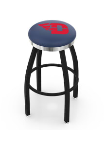 Dayton Flyers Chrome Seat Pub Stool - Black