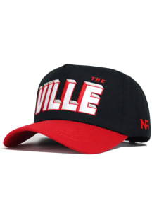 No Rivals Louisville Cardinals Courtside Adjustable Hat - Black