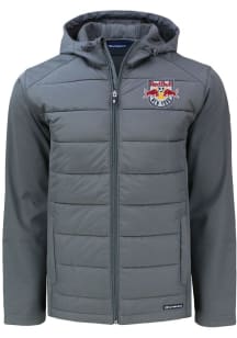 Cutter and Buck New York Red Bulls Mens Graphite Evoke Hood Big and Tall Lined Jacket