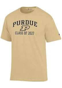 Champion Purdue Boilermakers Gold Font Class of 2027 Jersey Short Sleeve T Shirt