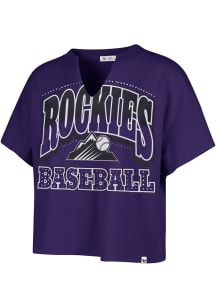 47 Colorado Rockies Womens Purple Win Big Short Sleeve T-Shirt