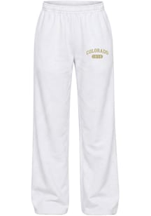 Hype and Vice Colorado Buffaloes Womens Varsity White Sweatpants
