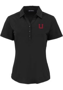 Cutter and Buck Utah Utes Womens Black Vault Forge Eco Polo Short Sleeve Polo Shirt