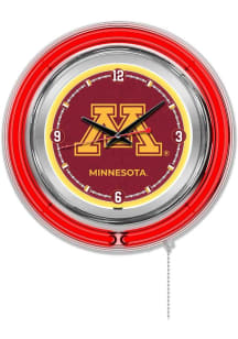 Minnesota Golden Gophers Double Neon Wall Clock