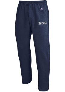 Champion Drexel Dragons Mens Navy Blue Open Bottom Sweatpants