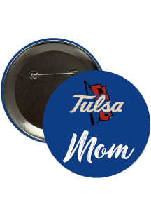 Tulsa Golden Hurricane 3" Mom Button - Navy Blue