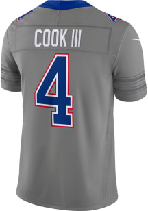 James Cook Nike Buffalo Bills Mens Grey Alt Limited Football Jersey
