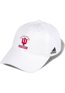 Adidas Indiana Hoosiers Soccer Washed Slouch Adjustable Hat - White