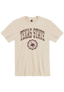 Texas State Bobcats Brown Arch Seal Short Sleeve T Shirt