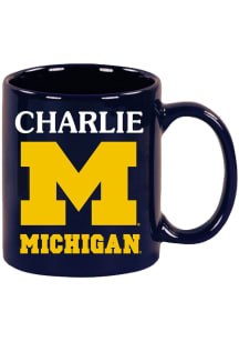 Michigan Wolverines 11 oz CHARLIE Ceramic Mug - Navy Blue