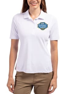 Cutter and Buck UCLA Bruins Womens White 2026 WBB Champions Virtue Eco Pique Short Sleeve Polo Shi..