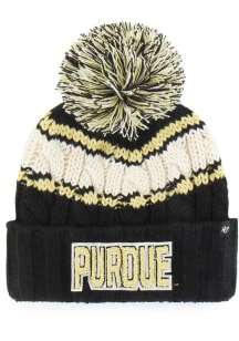 47 Purdue Boilermakers Black Emma Cuff Womens Knit Hat