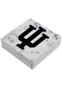 Indiana Hoosiers Marble Coaster - White