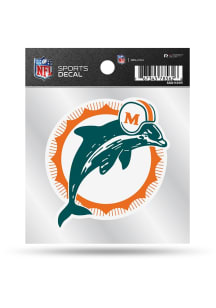 Miami Dolphins 4x4 Retro Auto Decal - Blue