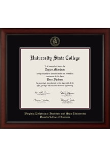 Virginia Tech Hokies Embossed Paxton Pamplin College of Business Diploma Frame - Black