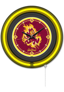Arizona State Sun Devils Sparky Double Neon Wall Clock
