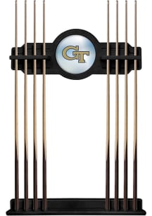 GA Tech Yellow Jackets Solid Wood Cue Rack Pool Table