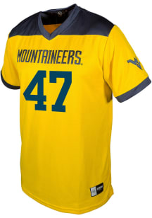 Wilnerson Telemaque  Genuine Collective West Virginia Mountaineers Gold Football NIL Football Jers..