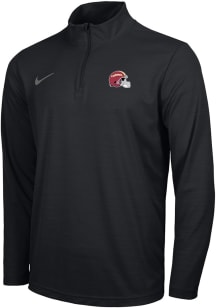 Nike Iowa State Cyclones Mens Black Helmet Script Long Sleeve Qtr Zip Pullover