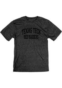 Blue 84 Texas Tech Red Raiders Black Arch Team Name Tonal Short Sleeve Fashion T Shirt